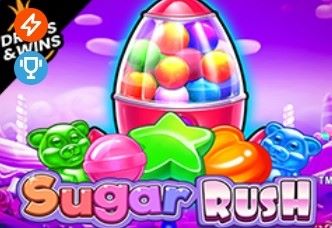 Tatlı ve renkli 'Sugar Rush' oyununun lezzetli ve çekici sunumunu yansıtan görsel.