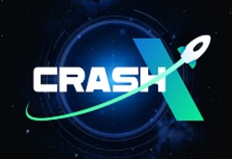 Visual reflecting the dramatic and exciting presentation of the 'CrashX' game characterized by unexpected events and extreme volatility.