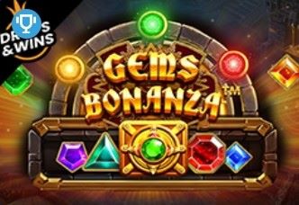 Visual reflecting the colorful and attractive presentation of the 'Gems Bonanza' game themed around precious stones.