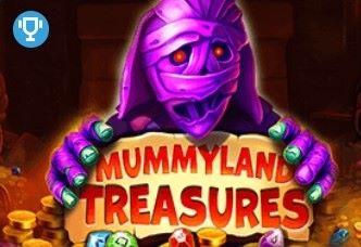 Visual showing the exciting and rich presentation of the 'Mummyland Treasures' game themed around Egyptian mummies and treasures.